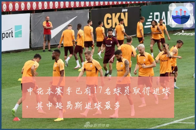 申花本赛季已有17名球员取得进球，其中路易斯进球最多