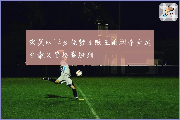 宋昊以12分优势击败王雨润夺全运会散打资格赛胜利